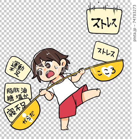 心と体のバランスを崩す女性 74783273