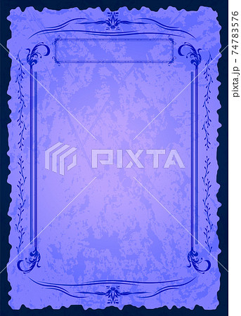 カードゲーム風のフレーム 紫 のイラスト素材