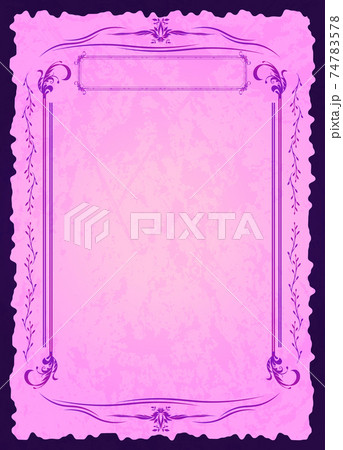 カードゲーム風のフレーム ピンク のイラスト素材