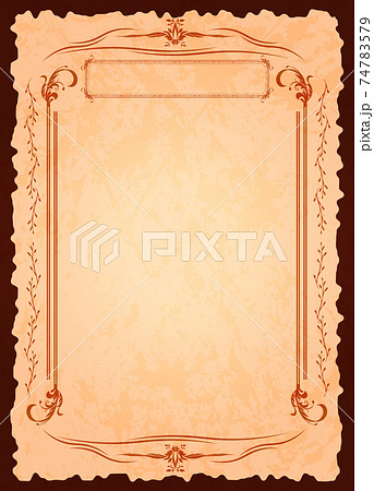 Card Game Style Frame Brown Stock Illustration