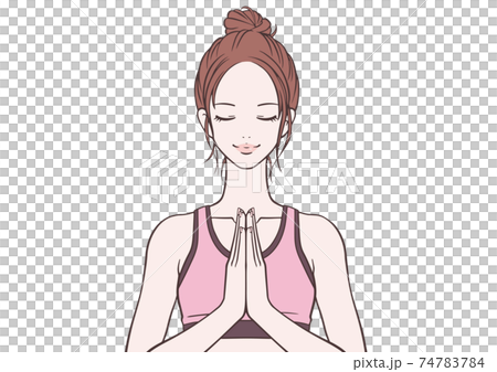 Sports instructor doing gassho 74783784