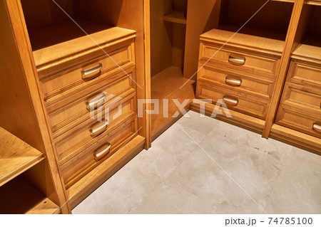 Luxury wardrobes in the dressing room in modern style 74785100
