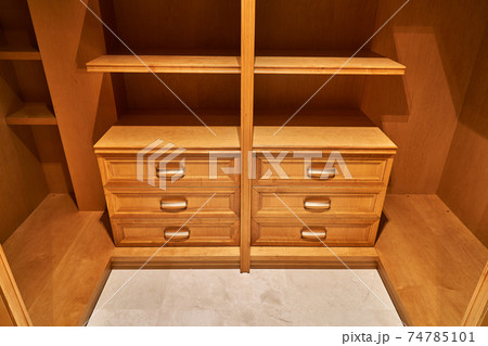 Luxury wardrobes in the dressing room in modern style Luxury wardrobes in the dressing room in modern style 74785101