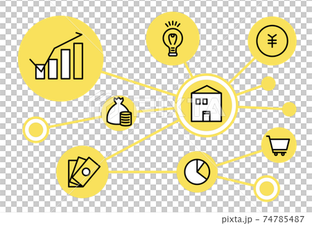 Connection between society and money Simple icon Connection between society and money Simple icon 74785487