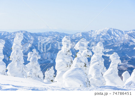 日本三大樹氷　森吉山 74786451