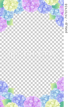 Vector Illustration Frame Of Colorful Hydrangea Stock Illustration