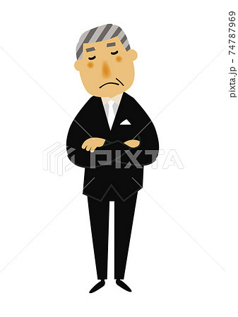 人物の素材。 パーティーのイメージイラスト。 フォーマルスーツのシニア男性。 人物の素材。 パーティーのイメージイラスト。 フォーマルスーツのシニア男性。 74787969