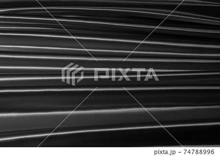 ドレープ　サテン布　黒 74788996