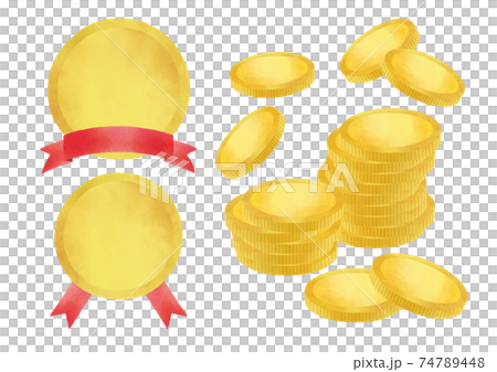 コイン水彩画セット コイン水彩画セット 74789448