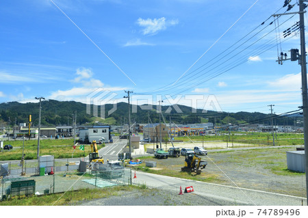 気仙沼駅周辺と気仙沼駅から長部駅までの大船渡線BRT車窓からの風景 74789496