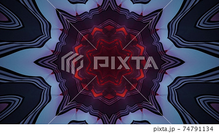 Kaleidoscopic 3D illustration of abstract ornament Kaleidoscopic 3D illustration of abstract ornament 74791134