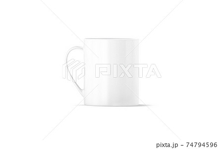 Blank ceramic 11oz mug with handle mockup stand, front view 74794596