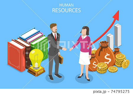 Human resources isometric flat vector conceptual illustration. 74795275