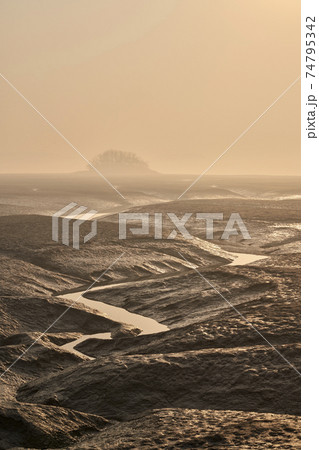 日没 夕焼け 夕暮れ 74795342