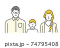 30代の家族のイラスト素材 74795408