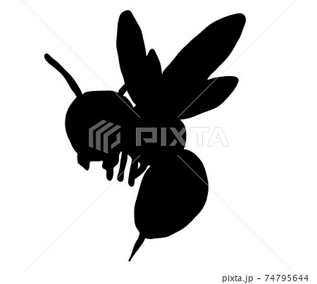 Comical And Scary Bee Silhouette Stock Illustration