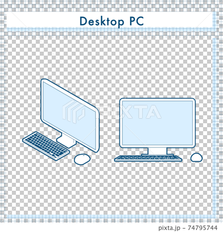 Simple vector illustration set for laptops and desktops Simple vector illustration set for laptops and desktops 74795744