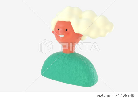 3D Bright people portrait - young woman 3D Bright people portrait - young woman 74796549