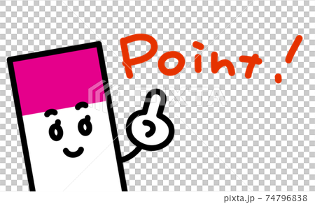 Point: An illustration of a pink sticky note saying Point with a hand sign Point: An illustration of a pink sticky note saying Point with a hand sign 74796838