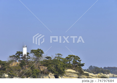 宮城　松島湾の小さな港からの風景 74797684