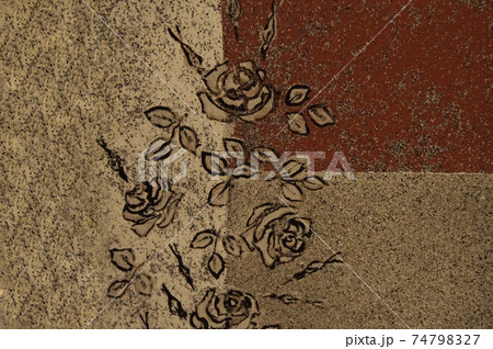 Floral pattern for background, grainy texture, flower drawing Floral pattern for background, grainy texture, flower drawing 74798327