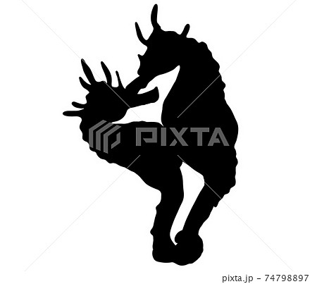 愛するタツノオトシゴのシルエット 愛するタツノオトシゴのシルエット 74798897