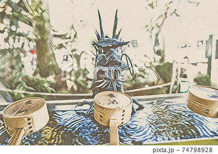 白髭神社のイラスト素材
