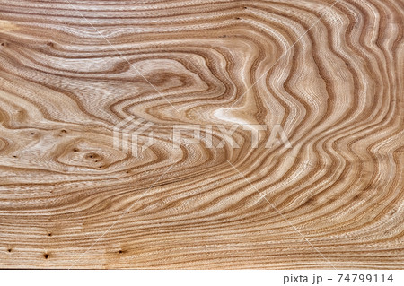 Elm slab countertop with stylish texture as background 74799114