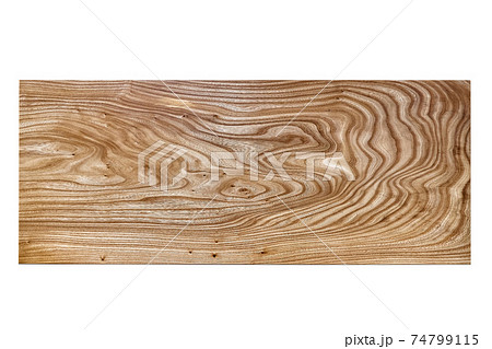 Elm slab countertop with stylish texture isolated on white background Elm slab countertop with stylish texture isolated on white background 74799115