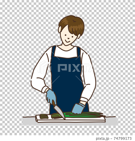 Food processing person processing manufacturing illustration 74799173