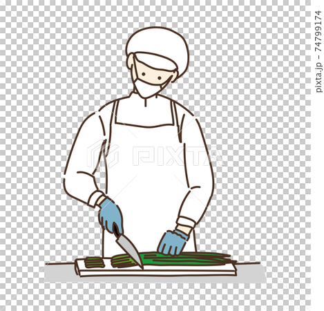 食品加工人員加工製造圖 74799174