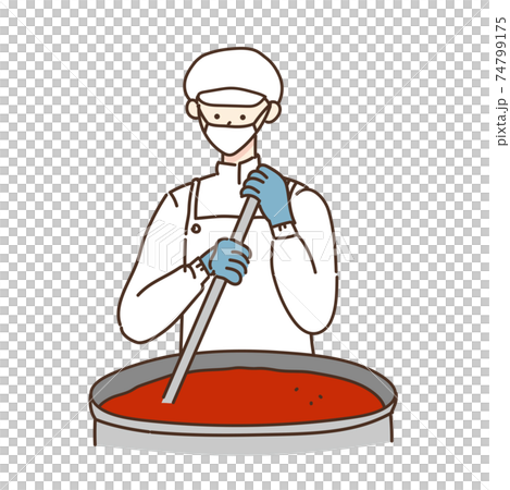 食品加工人員加工製造圖 74799175