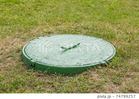 Cast iron and concrete sewer manhole 74799257