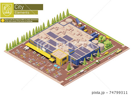 Vector isometric furniture and decor store 74799311