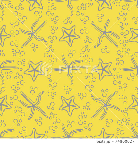 Vector seamless pattern with starfish. Vector seamless pattern with starfish. 74800627