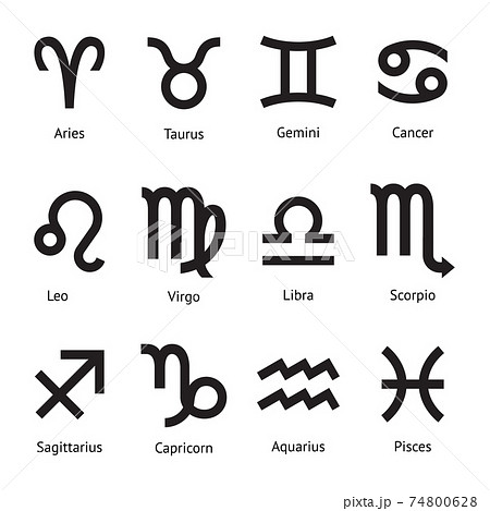 Zodiac sign icons. 74800628