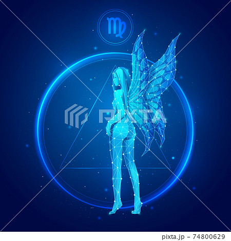Virgo zodiac sign icons. 74800629