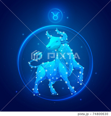 Taurus zodiac sign icons. 74800630