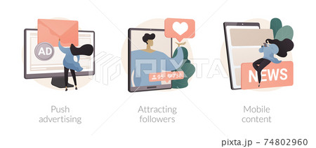 Internet promotion abstract concept vector illustrations. 74802960