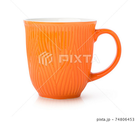 Orange cup isolated 74806453