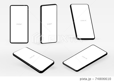 3D Realistic Isolated Mobile Screen Vector Template 3D Realistic Isolated Mobile Screen Vector Template 74806610