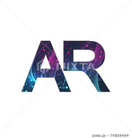 Augmented reality concept banner, AR. Virtual reality and augmented reality logo. Modern technologies sci-fi concept, illustration. 74808494