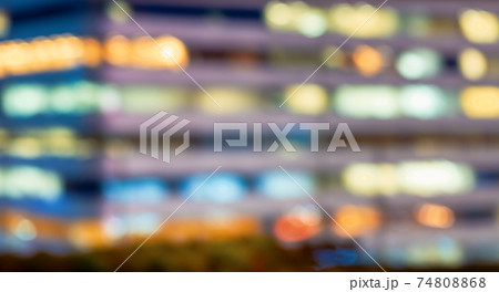 Blurred abstract bokeh background of a city at night 74808868