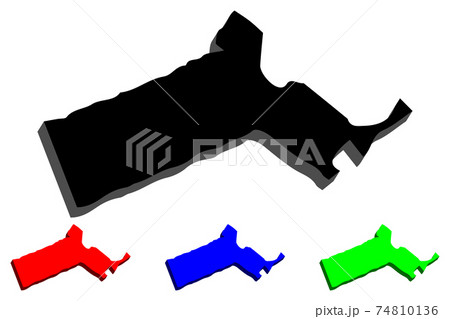 3D map of Massachusetts 74810136
