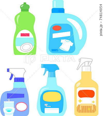 Illustration Set Of Household Detergent Stock Illustration