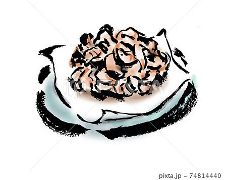 桜海老のかき揚げの和風手描きイラスト素材のイラスト素材