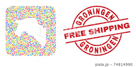 Free Shipping Watermark Stamp and Groningen Province Map Moving Subtracted Mosaic Free Shipping Watermark Stamp and Groningen Province Map Moving Subtracted Mosaic 74814990