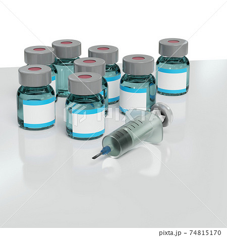 注射器とワクチン 74815170
