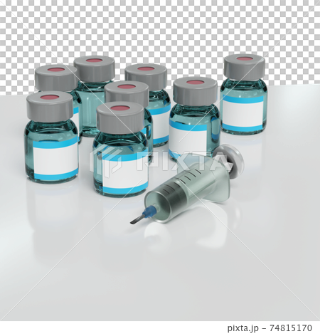 注射器とワクチン 74815170