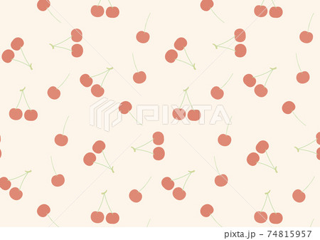 サクランボ柄の背景イラストのイラスト素材